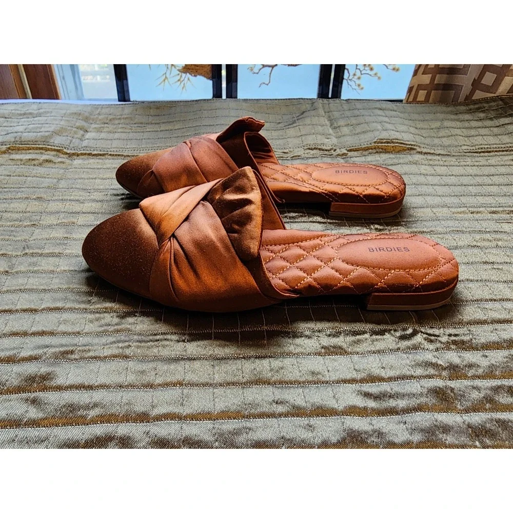Birdies 6 NEW! Songbird Copper Satin Mule Slides